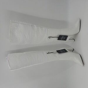 Vince Camuto Minnada Coconut Cream  Over The Knee Croc Boot NEW!!!